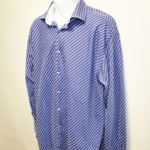 Tommy Hilfiger Mens Purple & Blue Diagonal Striped